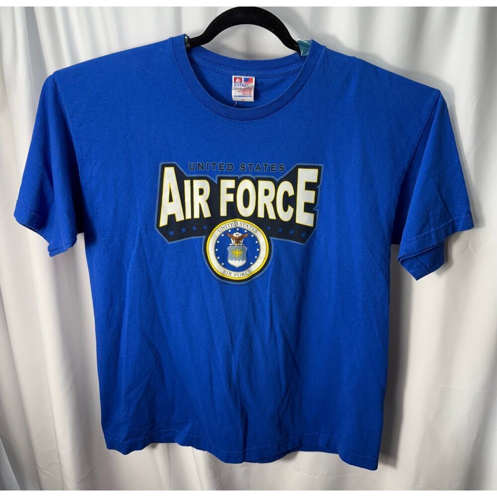 Vintage United States‎ Air Force XL  T-shirt Blue Made in the USA Bayside